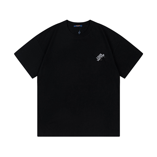 23ss春夏 ルイヴィトン服偽物メンズレディース 半袖 Tシャツの通販 Louis Vuittonロゴ刺繍