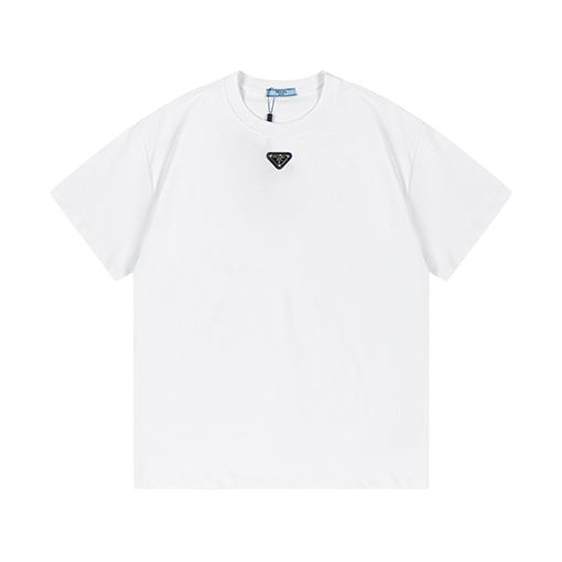 23ss春夏 プラダコピーメンズレディース 半袖 Tシャツの通販 prada黒マークゴロ