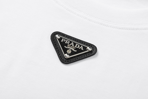 23ss春夏 プラダコピーメンズレディース 半袖 Tシャツの通販 prada黒マークゴロ