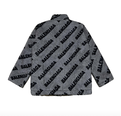 バレンシアガ服偽物フリースジャケットアウターBalenciagaロゴ