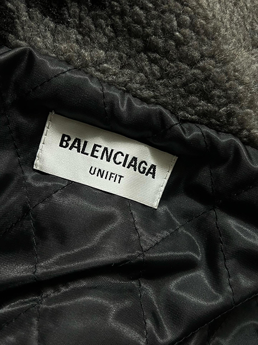 バレンシアガ服偽物フリースジャケットアウターBalenciagaロゴ