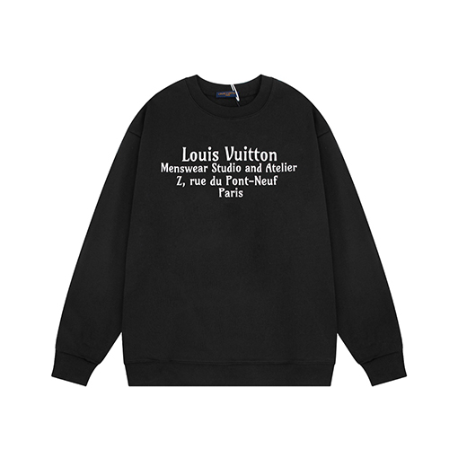ルイヴィトン偽物 スウェットTシャツ   前後レタリングプリント