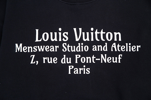 ルイヴィトン偽物 スウェットTシャツ   前後レタリングプリント