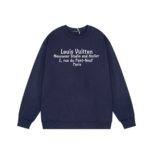 ルイヴィトン偽物 スウェットTシャツ   前後レタリングプリント
