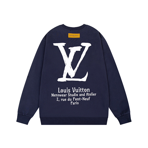 ルイヴィトン偽物 スウェットTシャツ   前後レタリングプリント