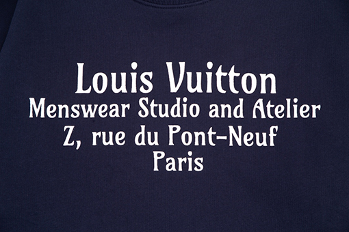 ルイヴィトン偽物 スウェットTシャツ   前後レタリングプリント