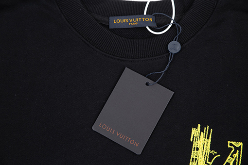 ルイヴィトン服コピー スウェットTシャツ 前後レタリングプリント