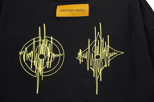 ルイヴィトン服コピー スウェットTシャツ 前後レタリングプリント