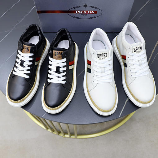 プラダ シューズ スーパーコピー メンズスニーカー pradaテープポイント 45サイズオーダーメイド