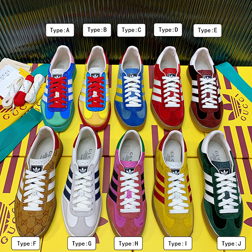 復古系 アディダス×グッチコラボレーション ガゼルスニーカースーパーコピー   Gazelle　10カラー