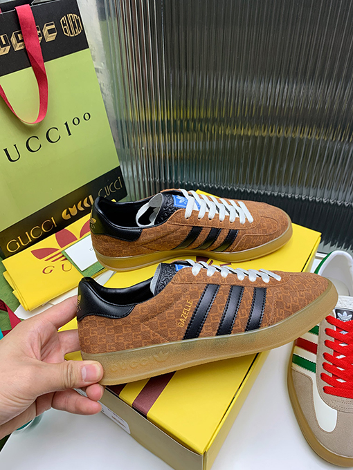 復古系 アディダス×グッチコラボレーション ガゼルスニーカースーパーコピー   Gazelle　3カラー