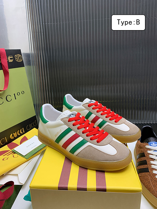復古系 アディダス×グッチコラボレーション ガゼルスニーカースーパーコピー   Gazelle　3カラー