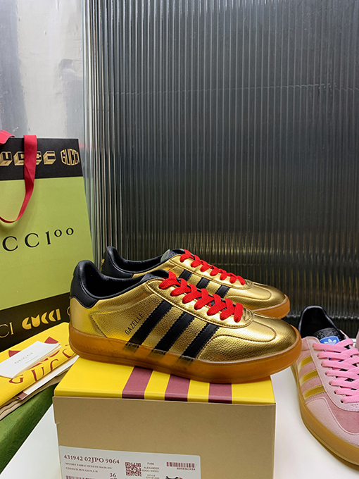 復古系 アディダス×グッチコラボレーション ガゼルスニーカースーパーコピー   Gazelle　3カラー