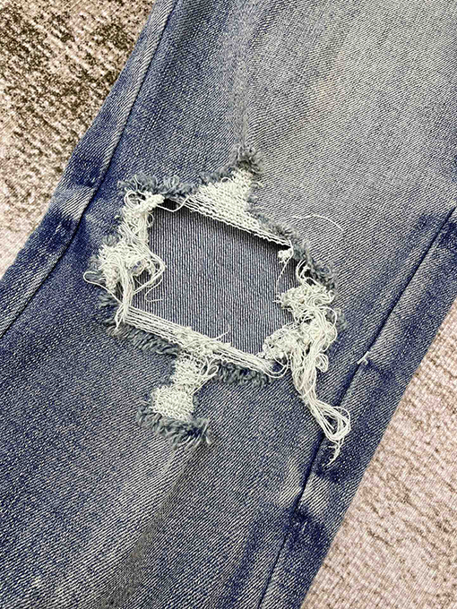 アミリデニムパンツ サンスクリットプロフィール刺繍