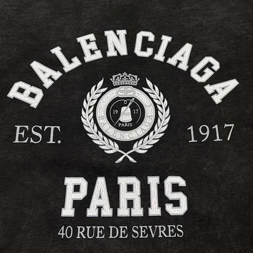 BLCG新品 バレンシアガスウェットTシャツ 1917 クラウンフリンジs.m.l