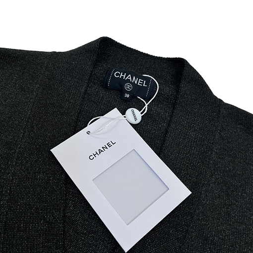 超美品 Chanelニットカーディガン   ダブルCジャカードカシミアカーディガン
