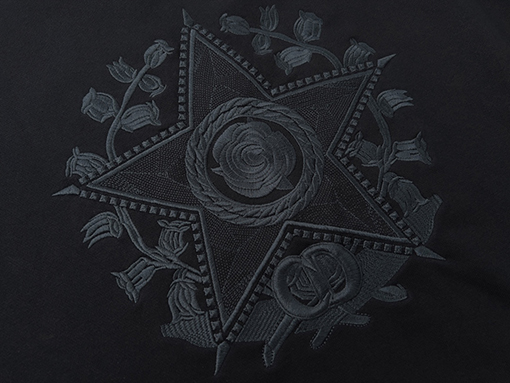 ディオール スウェットTシャツ   胸と背中CD五角星刺繍.ブラック．ホワイト