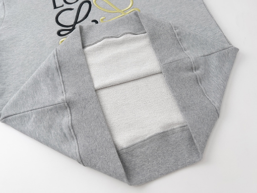 人気再燃!!　 ロエベ22FWクラシックビッグロゴ刺繍ラウンドマンツーマンTシャツ