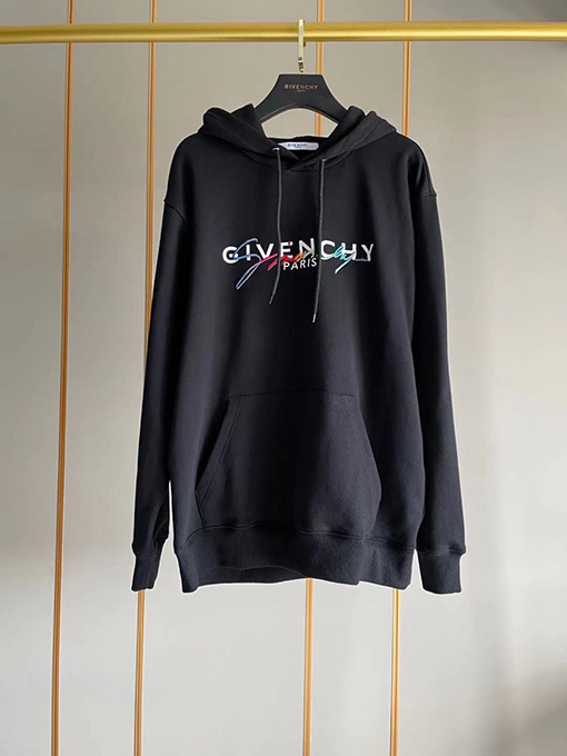 ジバンシイ服スーパーコピー GIVENCHY刺繍ロゴ フード パーカー