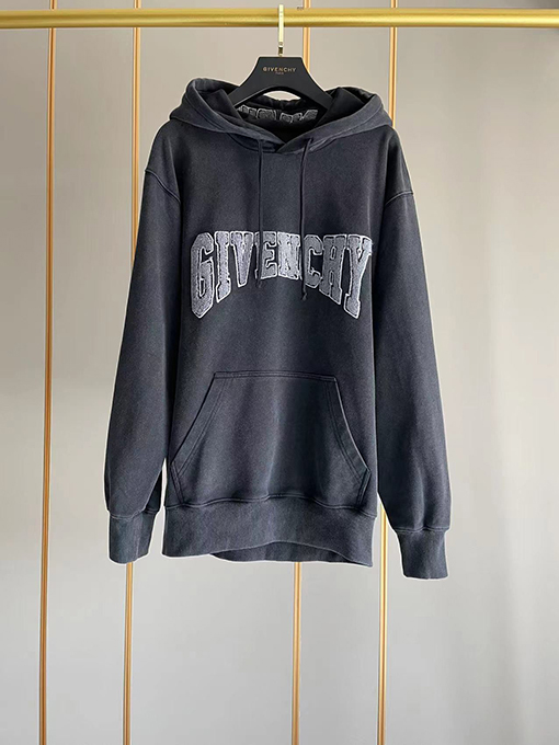 23ss新商品!! ジバンシイ服スーパーコピー GIVENCHY刺繍ロゴ フード パーカー