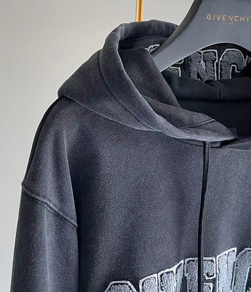 23ss新商品!! ジバンシイ服スーパーコピー GIVENCHY刺繍ロゴ フード パーカー