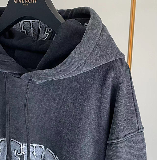23ss新商品!! ジバンシイ服スーパーコピー GIVENCHY刺繍ロゴ フード パーカー