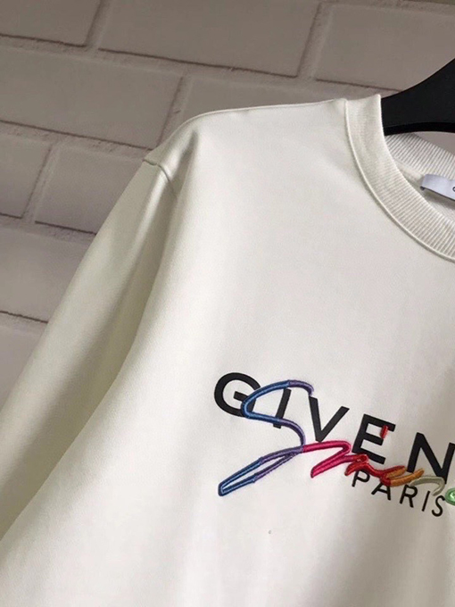 ジバンシイ服スーパーコピー GIVENCHY刺繍ロゴ スウェットTシャツ