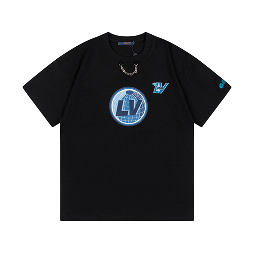 23新品ルイヴィトン服コピー プリント半袖Tシャツメンズファッション通販 2色
