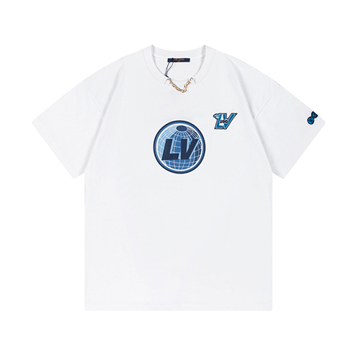 23新品ルイヴィトン服コピー プリント半袖Tシャツメンズファッション通販 2色
