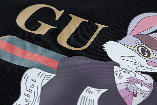 ウサギ年限定  グッチ 半袖Tシャツ gucciプリント