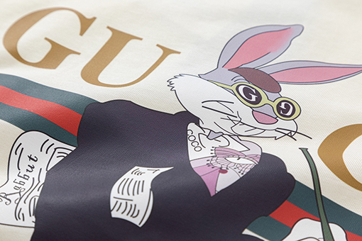 ウサギ年限定  グッチ 半袖Tシャツ gucciプリント