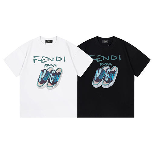 入荷  フェンディ服コピー 半袖Tシャツ FENDI プリント