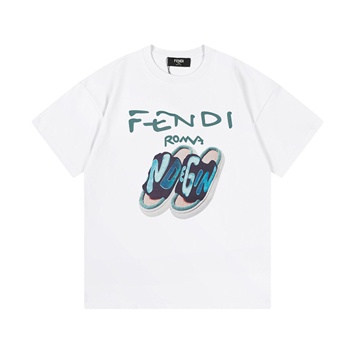 入荷  フェンディ服コピー 半袖Tシャツ FENDI プリント