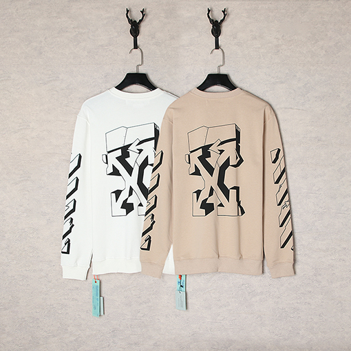 入荷!!オフホワイト服コピースウェット長袖 Tシャツ トップス