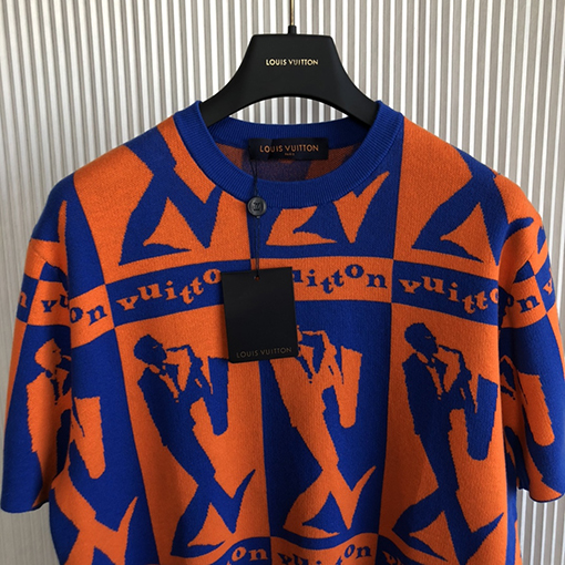 ルイヴィトン服コピーニット 半袖 Tシャツ