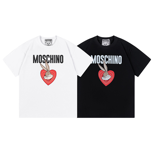 23新品!!モスキーノ 半袖 Tシャツスーパーコピーの通販 ハートウサギのイニシャルロゴ