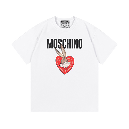 23新品!!モスキーノ 半袖 Tシャツスーパーコピーの通販 ハートウサギのイニシャルロゴ