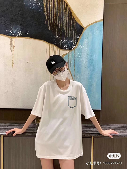 23新品!! フェンディ服コピー 半袖 Tシャツの通販 刺繍 ダブル F フェイク ポケット