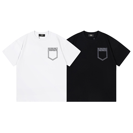 23新品!! フェンディ服コピー 半袖 Tシャツの通販 刺繍 ダブル F フェイク ポケット