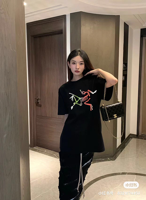 23新品!! Ayc Teryx服コピー袖 Tシャツの通販 デジタルカラー印刷グラデーションロゴ