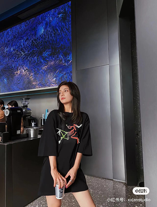 23新品!! Ayc Teryx服コピー袖 Tシャツの通販 デジタルカラー印刷グラデーションロゴ
