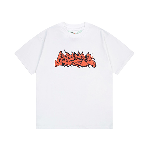 23新品!! オフホワイトコピープリント半袖Tシャツメンズファッション通販 2色