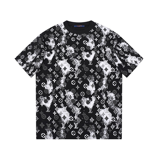 春新商品入荷!! ルイヴィトン半袖Tシャツ水墨性花イニシャルプリント
