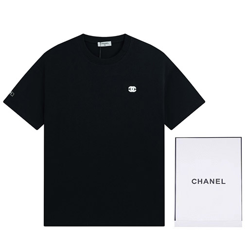 春新商品入荷!! シャネル服コピー ロゴ刺繍Tシャツ