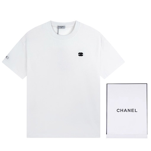 春新商品入荷!! シャネル服コピー ロゴ刺繍Tシャツ