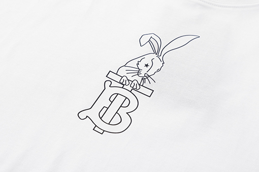 春新商品入荷!! バーバリー服コピーうさぎプリント半袖Tシャツ