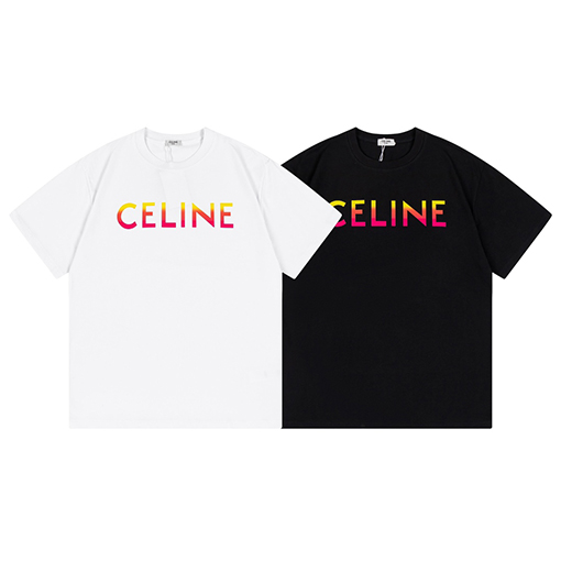 セリーヌコピーグラデーションロゴ半袖Tシャツ