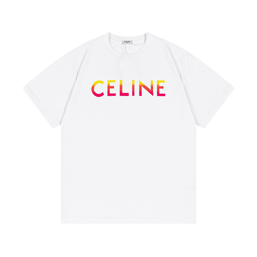 セリーヌコピーグラデーションロゴ半袖Tシャツ