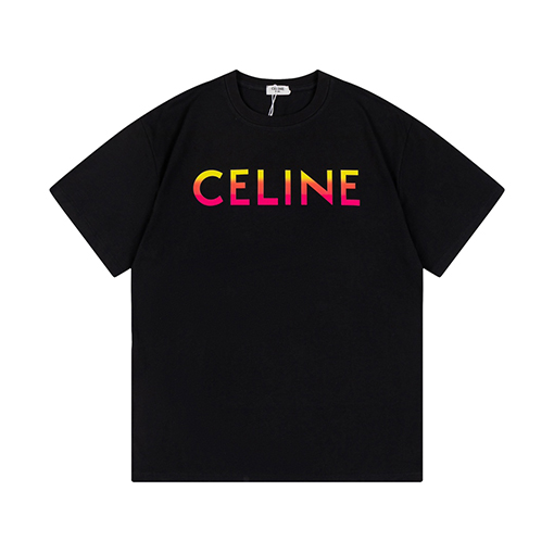 セリーヌコピーグラデーションロゴ半袖Tシャツ