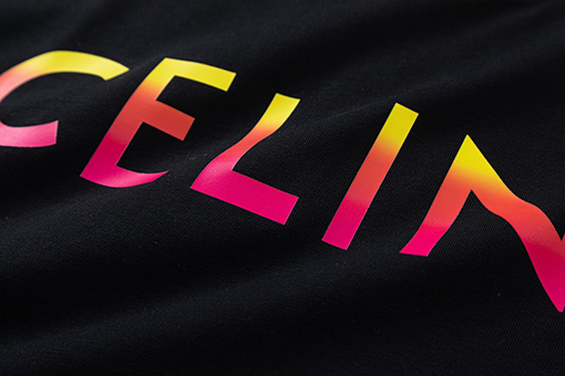 セリーヌコピーグラデーションロゴ半袖Tシャツ